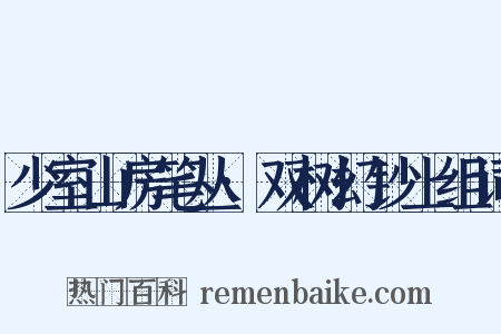 少室山房笔丛·双树幻钞上组词是什么意思的图片